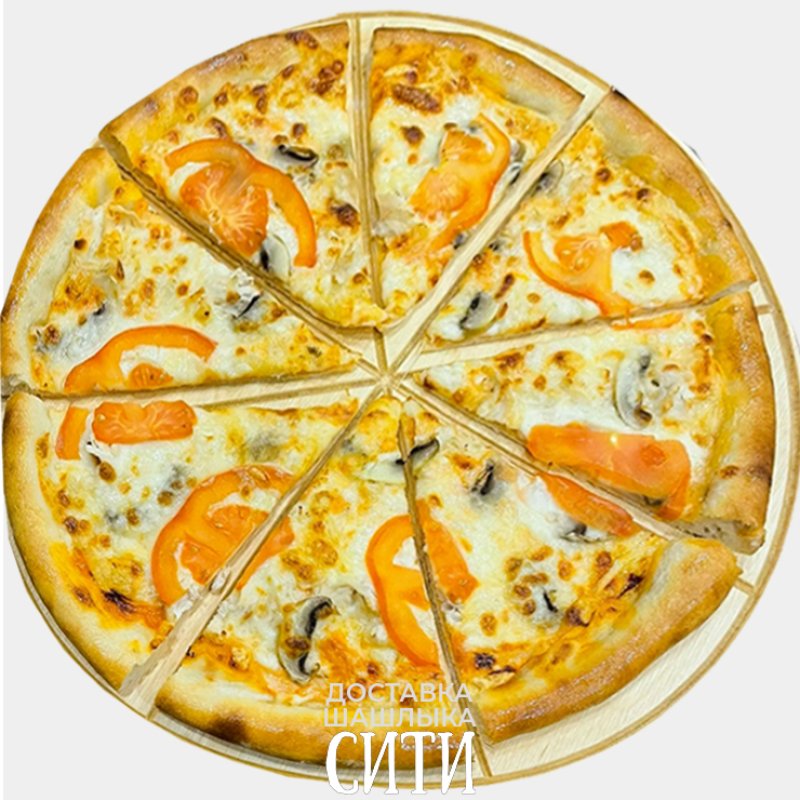 Пицца с курицей и грибами